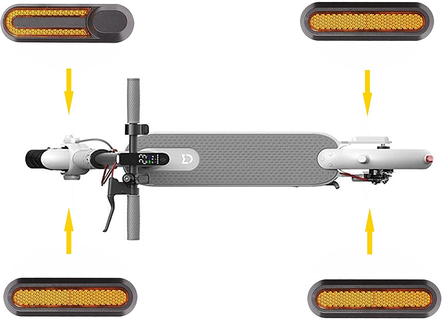 Tapa Lateral Reflectante Para Patinete Xiaomi – pa color: amarilla - Imagen 2