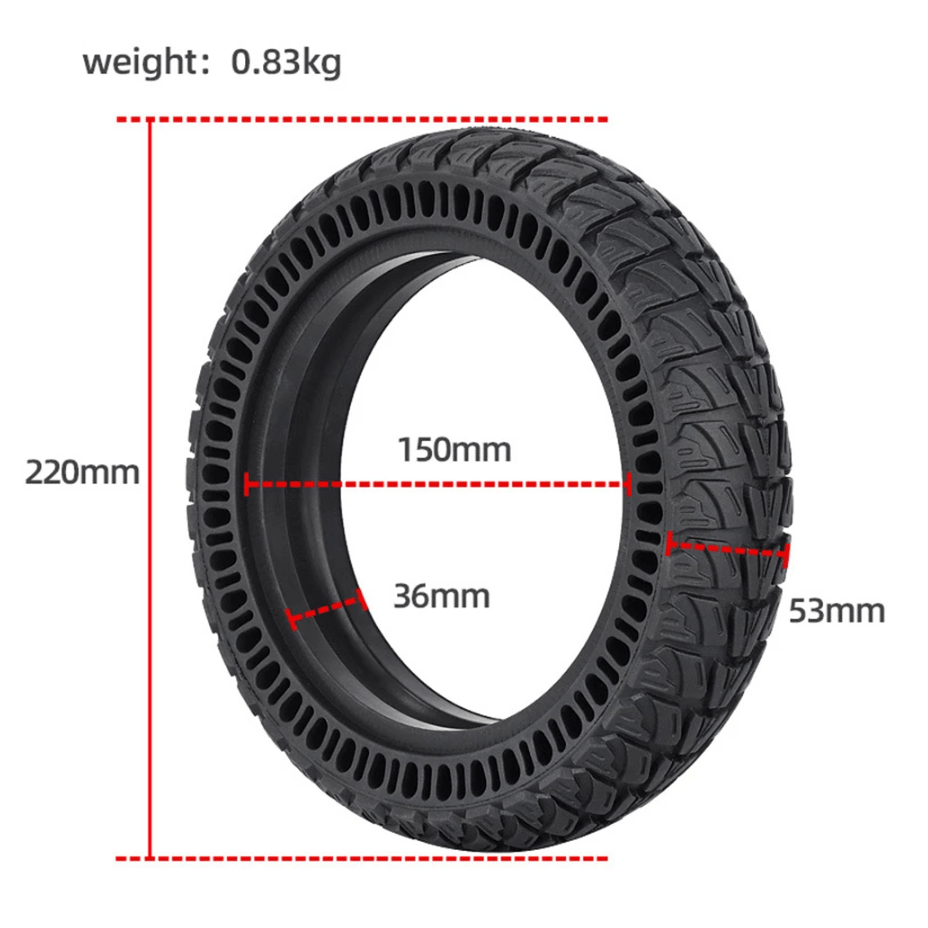 Rueda Maciza Patinete Xiaomi 9x2,25 Offroad - Imagen 5