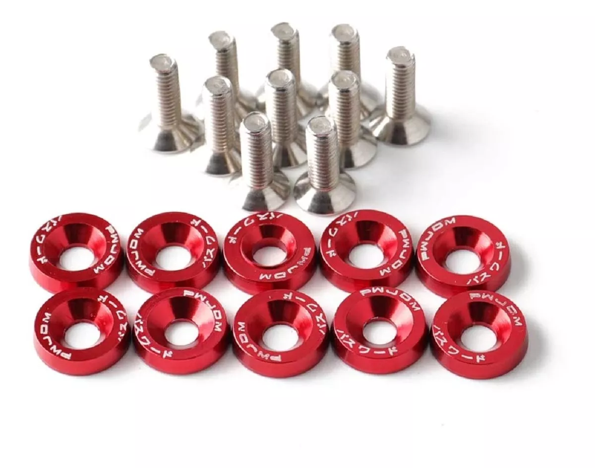 Arandela JDM con tornillos – pa color: roja