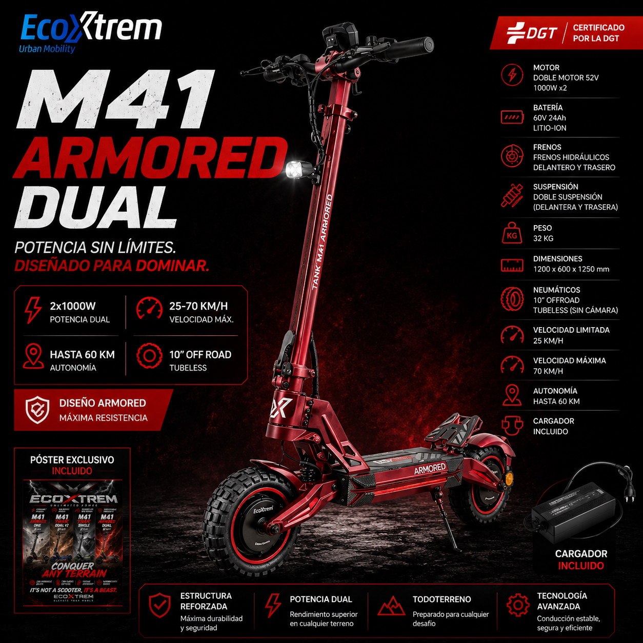 Ecoxtrem M41 Armored Dual - Red Edition