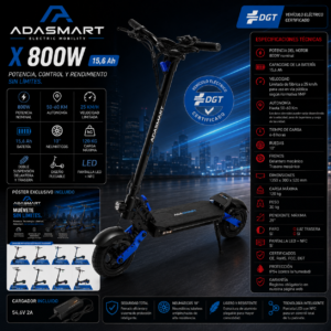 Adasmart X 800w 15,6Ah