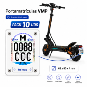 Portamatriculas VMP con sujeccion atornillada - Logo personalizado (pack10)