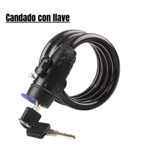 Candado con llave para bicicleta o patinete
