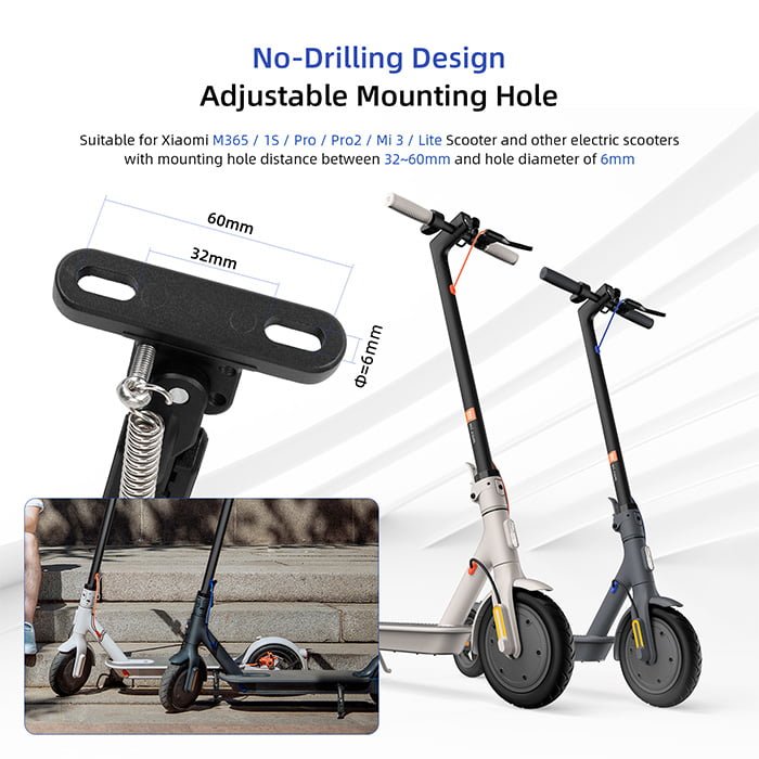 Pata de cabra ajustable para Xiaomi M365/Pro /Pro2/1S/MI3 (Negro) - Imagen 4