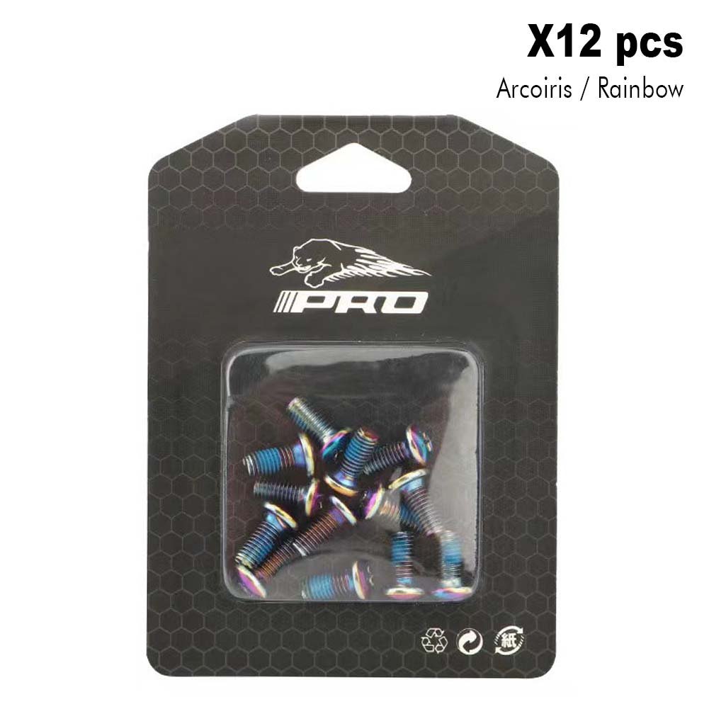 Tornillos de disco arcoíris (Pack 12 )