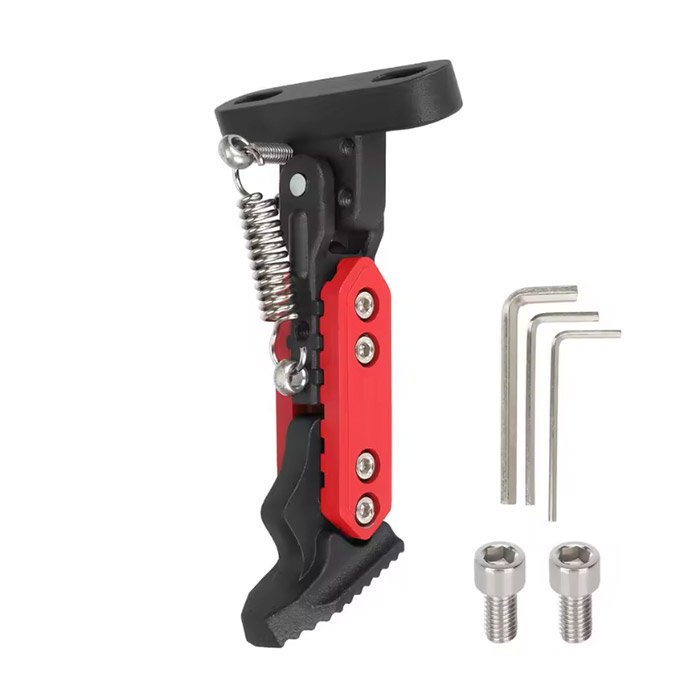Pata de cabra ajustable para Xiaomi scooter 4/Ninebot F (negro-rojo)