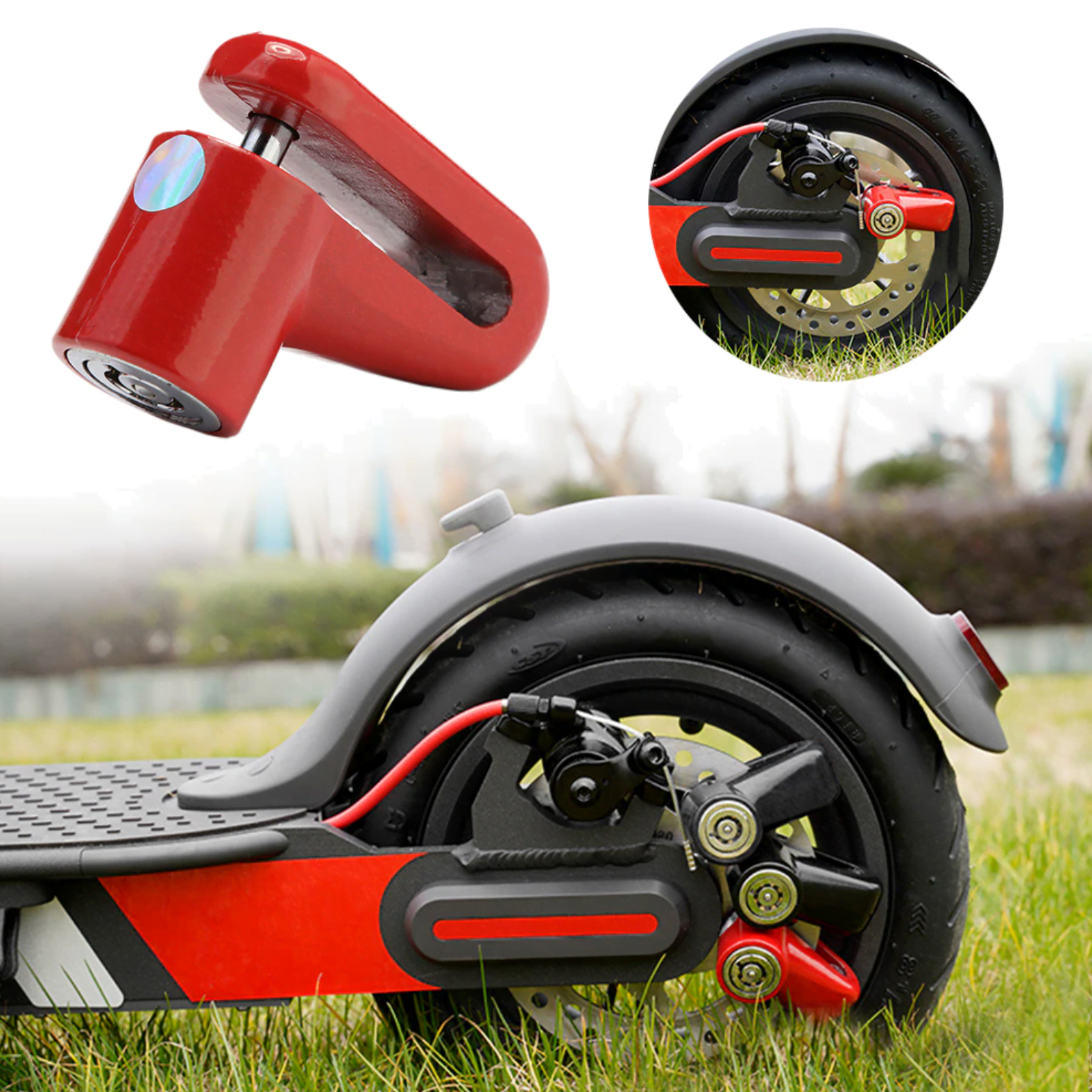 Candado de Disco Antirrobo Con Llave Para Bici - Imagen 4