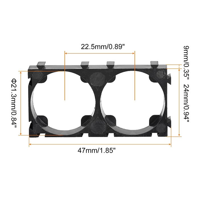 Pack 10-Soporte de Batería Litio de 21700 (21,7mm) - Imagen 3