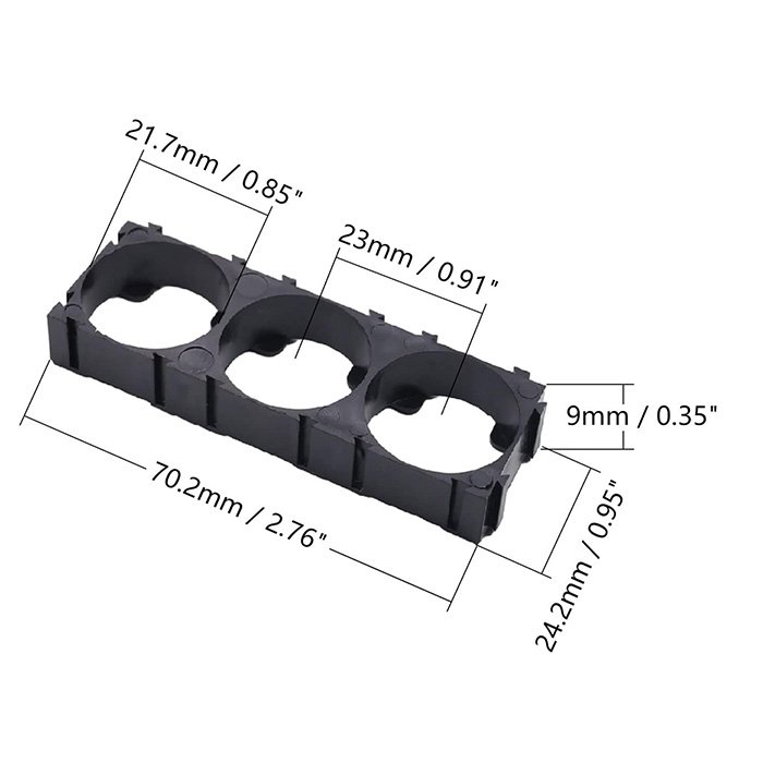 Pack 10-Soporte de Batería Litio de 21700 (21,7mm) - Imagen 2