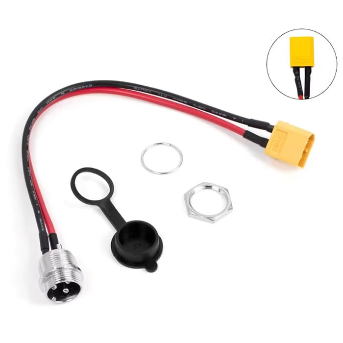 Puerto de carga GX16 con conector XT60